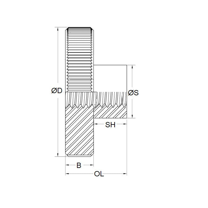 Thumb Nut 4-40 UNC x 12.7 x 9.5 Stainless 303 Grade - MBA  (Pack of 1)