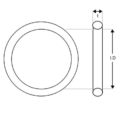 O-Ring  170.69 x 1.78 mm  - Standard Nitrile NBR Rubber - Black - Duro 70 - MBA  (Pack of 200)