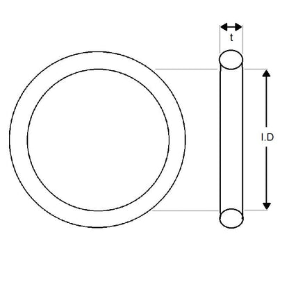 O-Ring    3 x 1.50mm - Nitrile NBR  - Standard - Black - Duro 70 - MBA  (Pack of 200)