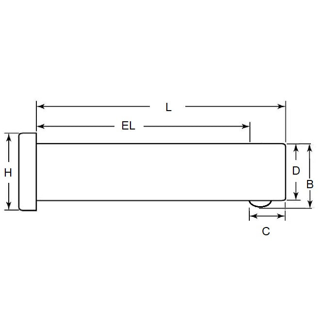 Clevis Pin   12.7 x 114.3 x 127 mm  - Self Locking Low Carbon Steel Zinc Plated - MBA  (Pack of 1)