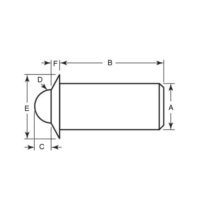 Plunger   12.7 x 28.7 mm  - Heavy Duty Steel Body with Acetal Ball - Ball - Push Fit - MBA  (Pack of 1)