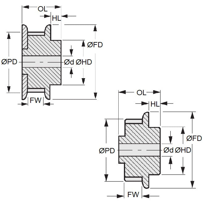 P-40D-015-060SF-PA-N-040 Timing Pulley (Remaining Pack of 1)