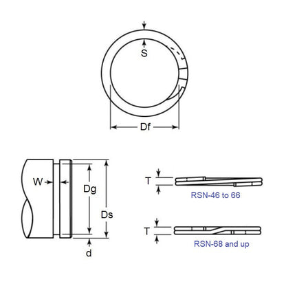 External Spiral Ring   60.33 x 2 mm  - Spiral Stainless 302 Grade - Heavy Duty - 60.33 Shaft - MBA  (Pack of 1)