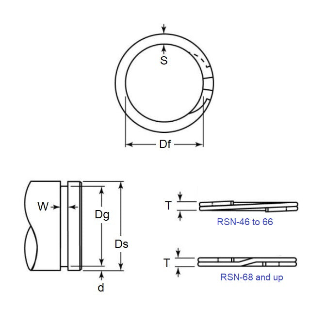 External Spiral Ring   17.48 x 1.07 mm  - Spiral Spring Steel - Heavy Duty - 17.48 Shaft - MBA  (Pack of 1)