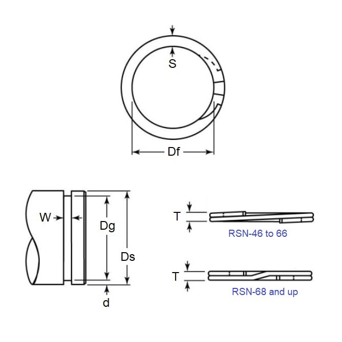 External Spiral Ring   19.05 x 1.07 mm  - Spiral Stainless 302 Grade - Heavy Duty - 19.05 Shaft - MBA  (Pack of 1)