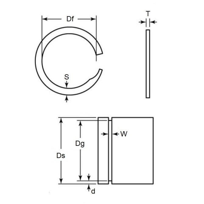 9.525 x 0.38 External Spiral Ring US-037