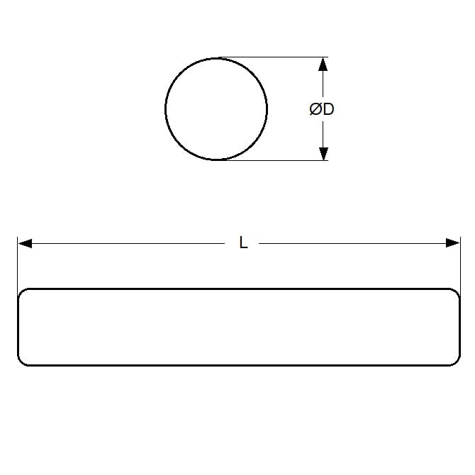 Shafting    4 x 500 mm  - Precision Ground 303 Stainless Steel - MBA  (Pack of 1)