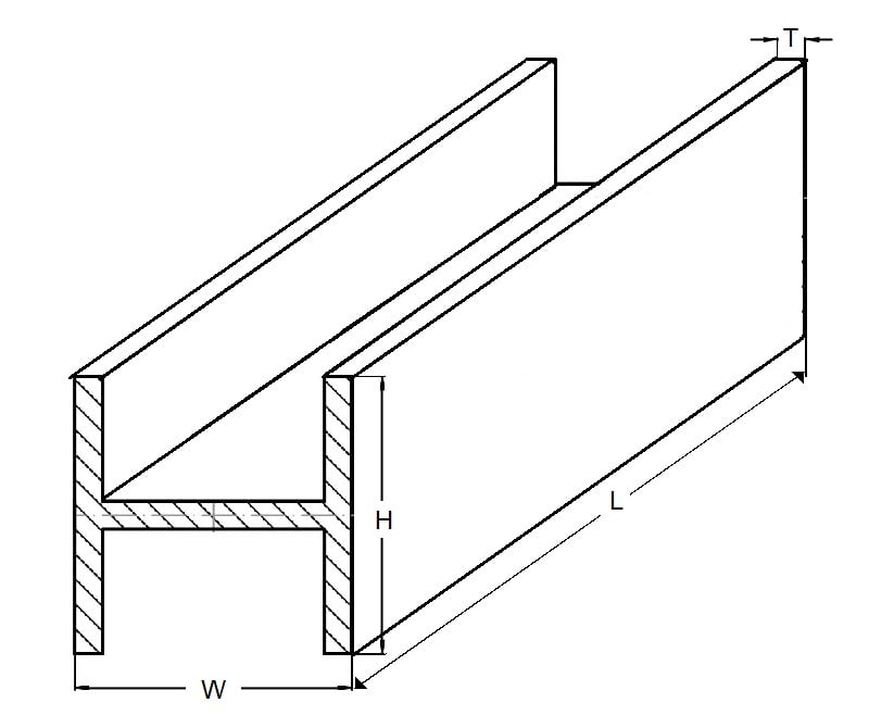 4RH-016-016-0300-BR385 H Section Bar (Remaining Pack of 10)