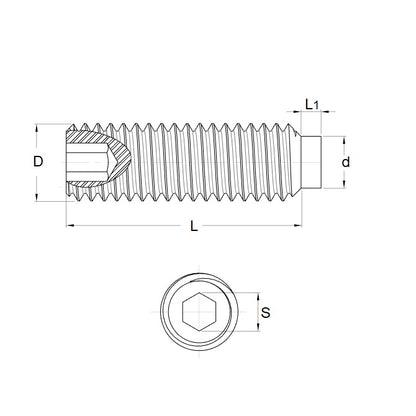 M6 x 8 Socket SS060M-0080-AS-UT