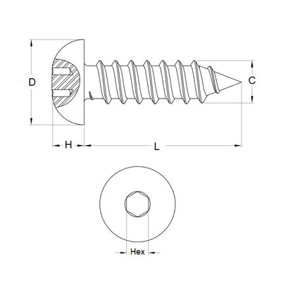 SCT0218-013-B-SK-CZ-SM Screws (Pack of 50)