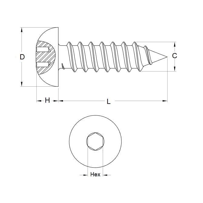 SCT0218-013-B-SK-CZ-SM Button Head Screw (Remaining Pack of 850)