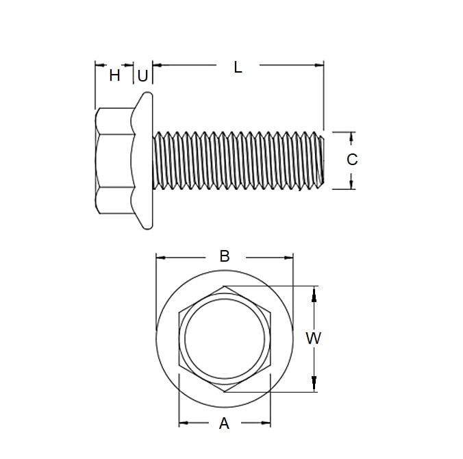 Screw 1/4-20 UNC x 50.8 mm Black Nylon - Hex Washer Head - MBA  (9 Packs of 3 Per Card)