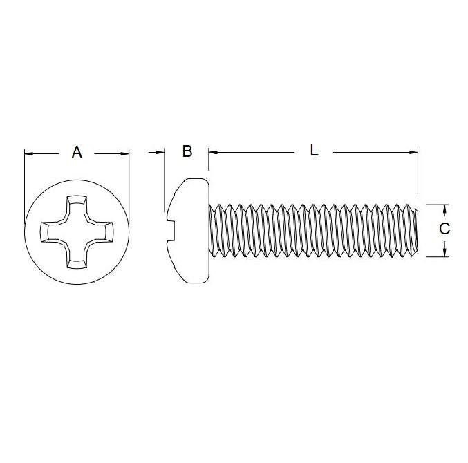 SC020M-004-P-PH-PK Pan Head Screw (Remaining Pack of 8)