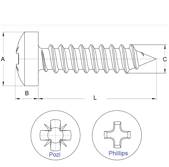 SD048-016-PH-CZ Screws (Pack of 100)