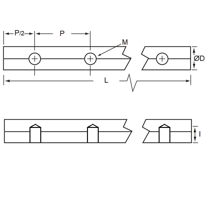 Shafting   12.7 x 152.4 x 50.8 mm  - Precision Tapped Ceramic Coated Aluminium - MBA  (Pack of 1)