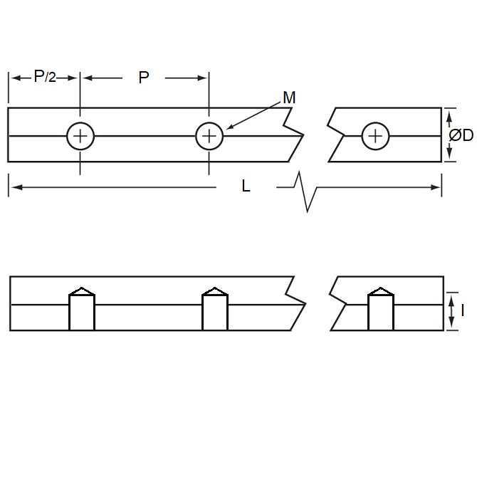 Shafting   25.4 x 304.8 x 76.200 mm  - Precision Tapped Ceramic Coated Aluminium - MBA  (Pack of 1)