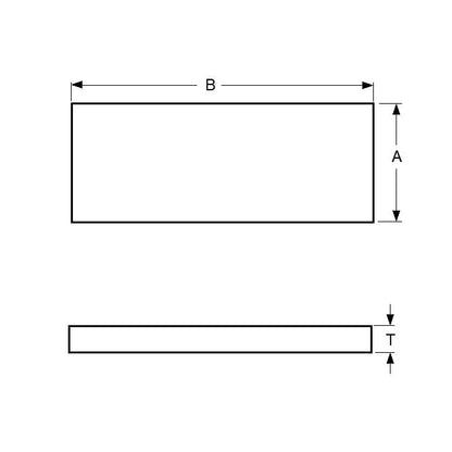 Strip    0.406 x 50.8 x 300 mm  - Shim Brass - MBA  (Pack of 1)