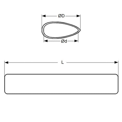 Streamline Tube   19.05 x 880 mm  -  Aluminium - MBA  (Pack of 1)