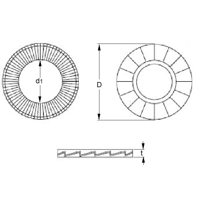 LockRite Washer   42 x 63 mm x 6.6 mm  -  Carbon Steel Zinc Plated - MBA  (Pack of 25)