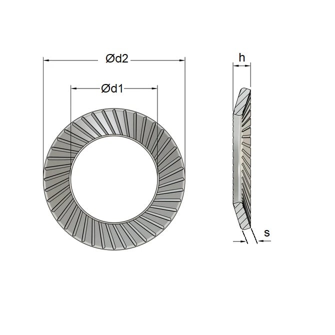 W0025-LK-005-005-S-CB Washers (Pack of 50)