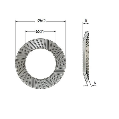 W0025-LK-005-005-S-CB Washers (Pack of 50)