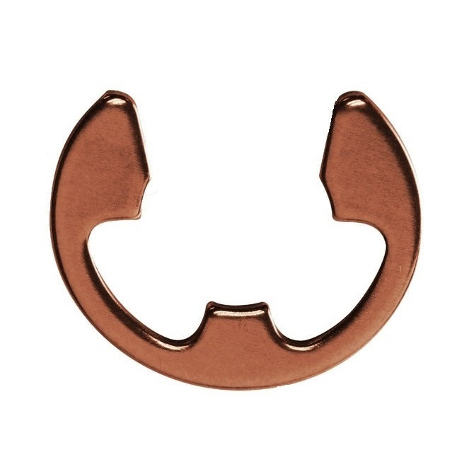 E-Clip    1 x 0.66 x 0.25 mm  - Standard Beryllium Copper - MBA  (Pack of 5)