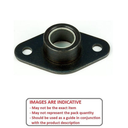 Housings   10.000 mm  - Flange Mount Self Aligning Sintered Bronze SAE840 - MBA  (Pack of 1)