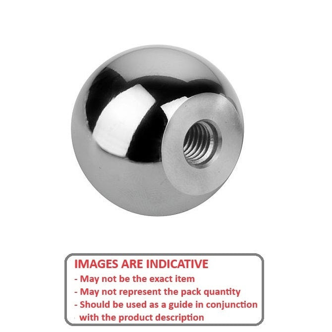 Ball Knob    1-2-20 UNF x 34.93 mm  - Threaded Steel - Female - MBA  (Pack of 1)