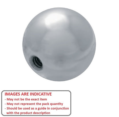 Ball Knob   10-32 UNF x 19.84 mm  - Threaded Aluminium - Female - MBA  (Pack of 1)