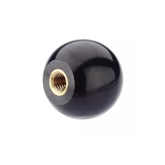 Ball Knob    3/8-24 UNF x 41.28 mm  - Threaded Phenolic - Black - Female - MBA  (Pack of 1)