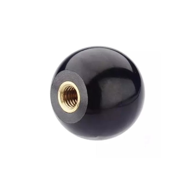 Ball Knob    5/16-18 UNC x 25.4 mm  - Threaded Phenolic - Black - Female - MBA  (Pack of 1)