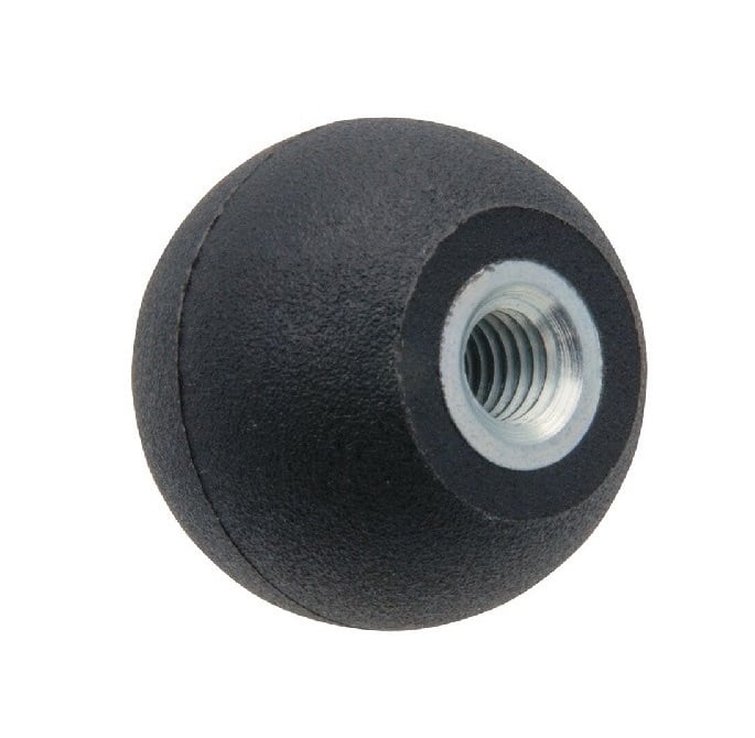 Ball Knob    M5 x 20 mm  - Threaded With Steel Insert Thermoplastic - Female - MBA  (Pack of 1)