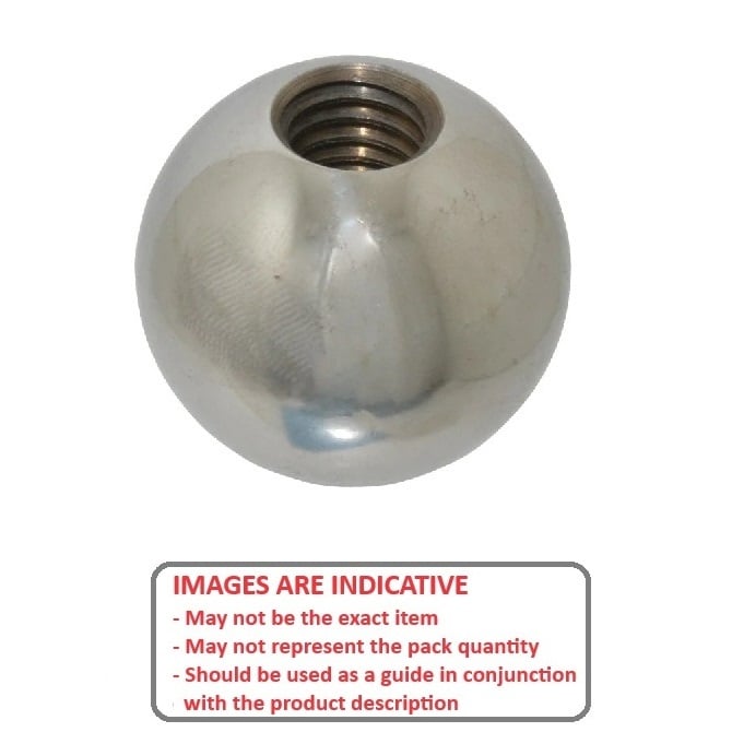 Ball Knob    M10 x 40 mm  - Threaded Stainless - Female - MBA  (Pack of 1)