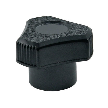 Three Lobe Knob    1/4-20 UNC x 31.75 x 9.5 mm  - Brass Insert Phenolic - Black - Female - MBA  (Pack of 1)