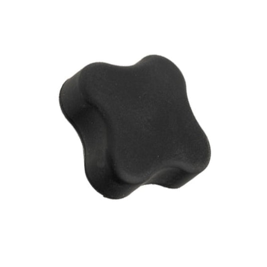 Four Lobe Knob    5/16-18 UNC x 76.20 x 12.7 mm  - Zinc Plated Brass Insert Thermoplastic - Black - Female - MBA  (Pack of 1)