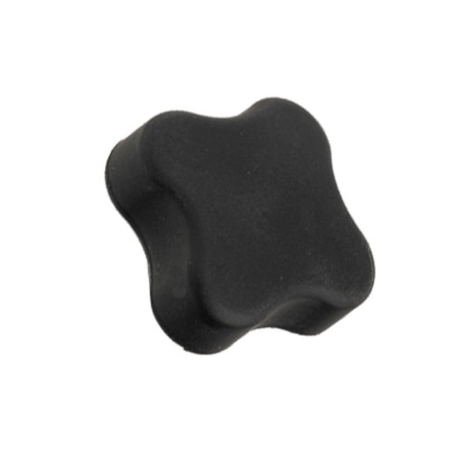 Four Lobe Knob    3/8-16 UNC x 76.20 x 12.7 mm  - Zinc Plated Brass Insert Thermoplastic - Black - Female - MBA  (Pack of 50)