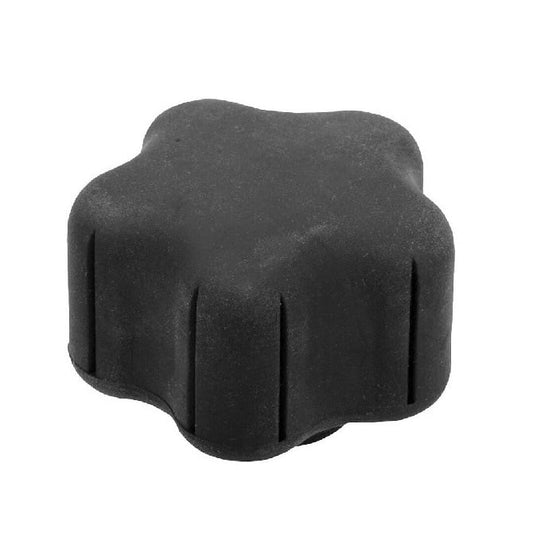 Five Lobe Knob    3/8-16 UNC x 48.51 x 12.7 mm  - Plated Brass Insert Thermoplastic - Black - Female - MBA  (Pack of 1)