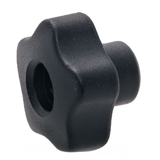 Five Lobe Knob    1/420 UNC x 32 mm  - Black Plastic Insert Plastic with Black Insert - Black - Female - MBA  (Pack of 1)