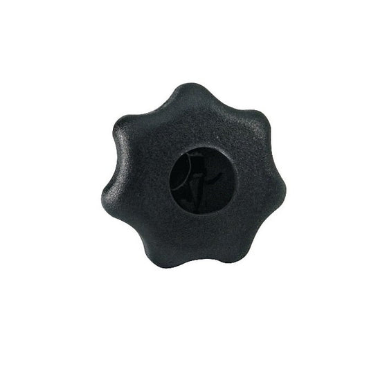 Seven Lobe Knob    5/16-18 UNC x 50.04 mm  - Plated Steel Hub Insert Thermoplastic - Black - Female - MBA  (Pack of 1)