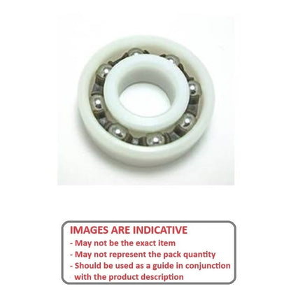 Plastic Bearing   12.7 x 34.925 - 11.113 / 12.7 mm  - Extended Inner Ball Acetal - Plastic Extended One Side - MBA  (Pack of 50)