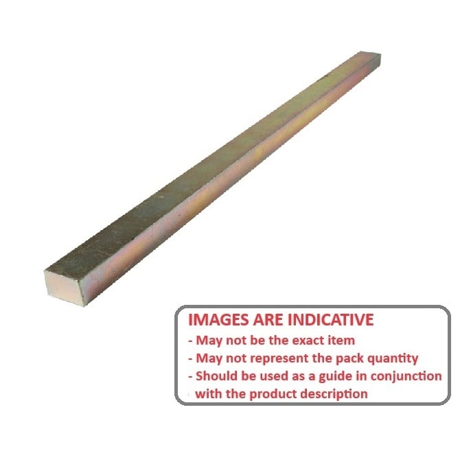 Rectangular Keysteel Length   38.1 x 50.8 x 300 mm  - Stock Length Carbon Steel Zinc Plated - Rectangular - Oversized - ExactKey  (Pack of 1)