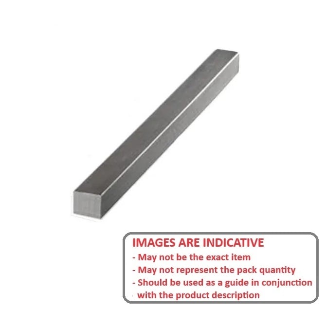 Square Keysteel Length   28.575 x 28.575 x 300 mm  - Stock Length Carbon Steel - Square - Undersized - Standard - ExactKey  (Pack of 1)