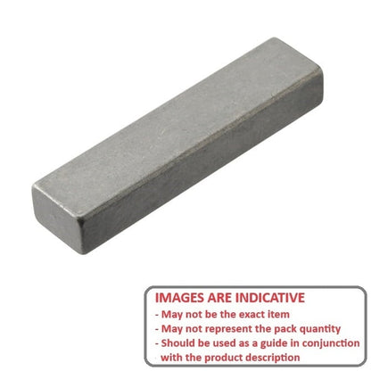 Machine Key   15.88 x 11.11 x 47.63 mm  - Square Ends Carbon Steel C45 - Standard - ExactKey  (Pack of 5)