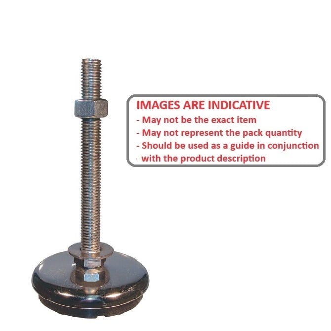 Anti-Vibration Mount  453.6 Kg - 1/2-13 UNC - 101.6 x 98 mm  - Stud Steel Zinc Plated - Anti-Vibration - MBA  (Pack of 1)