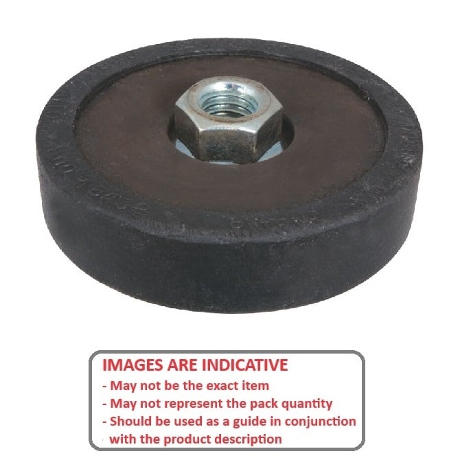 Pivotal Levelers Mount  226 kg x 76.2 x 19.05 mm  - Pivotal Leveler Neoprene Rubber - Base - No Stud - MBA  (Pack of 1)