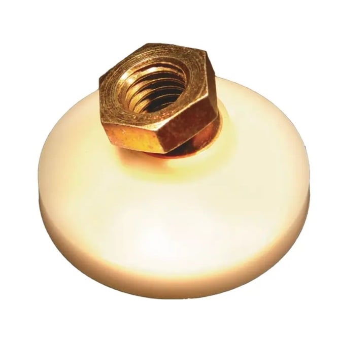 Levelling Mount    1-8 UNC x 101.6 x 20.6 - 1090kg  - Socket Gold Chromate with Acetal Pad - MBA  (Pack of 1)