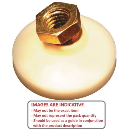 Levelling Mount    1/4-20 UNC x 25.4 x 7.9 - 90kg  - Socket Gold Chromate with Acetal Pad - MBA  (Pack of 1)