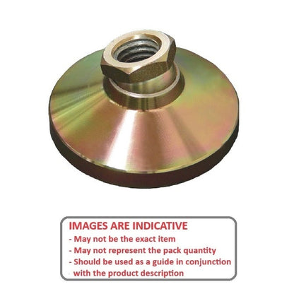 Levelling Mount    1/2-20 UNF x 47.6 x 11.2 - 1700kg  - Socket Gold Chromate - MBA  (Pack of 1)