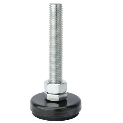 Levelling Mount M24 x 80 x 34 - 500kg  - Stud Zinc Plated Steel with Rubber Pad - Swivel - MBA  (Pack of 1)