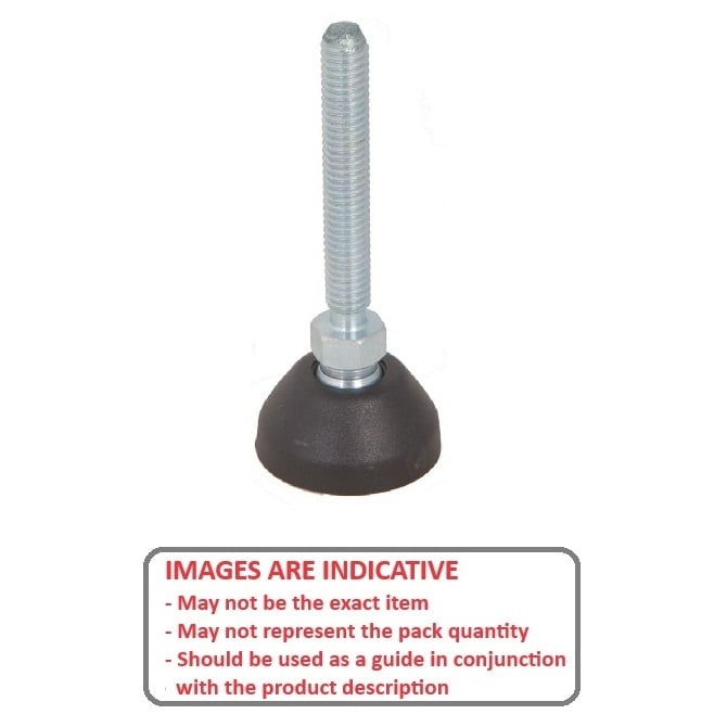 Levelling Mount    1/2-13 UNC x 78.7 x 125 - 900kg  - Stud Nylon and Steel - Leveling - No Lag Holes - MBA  (Pack of 1)